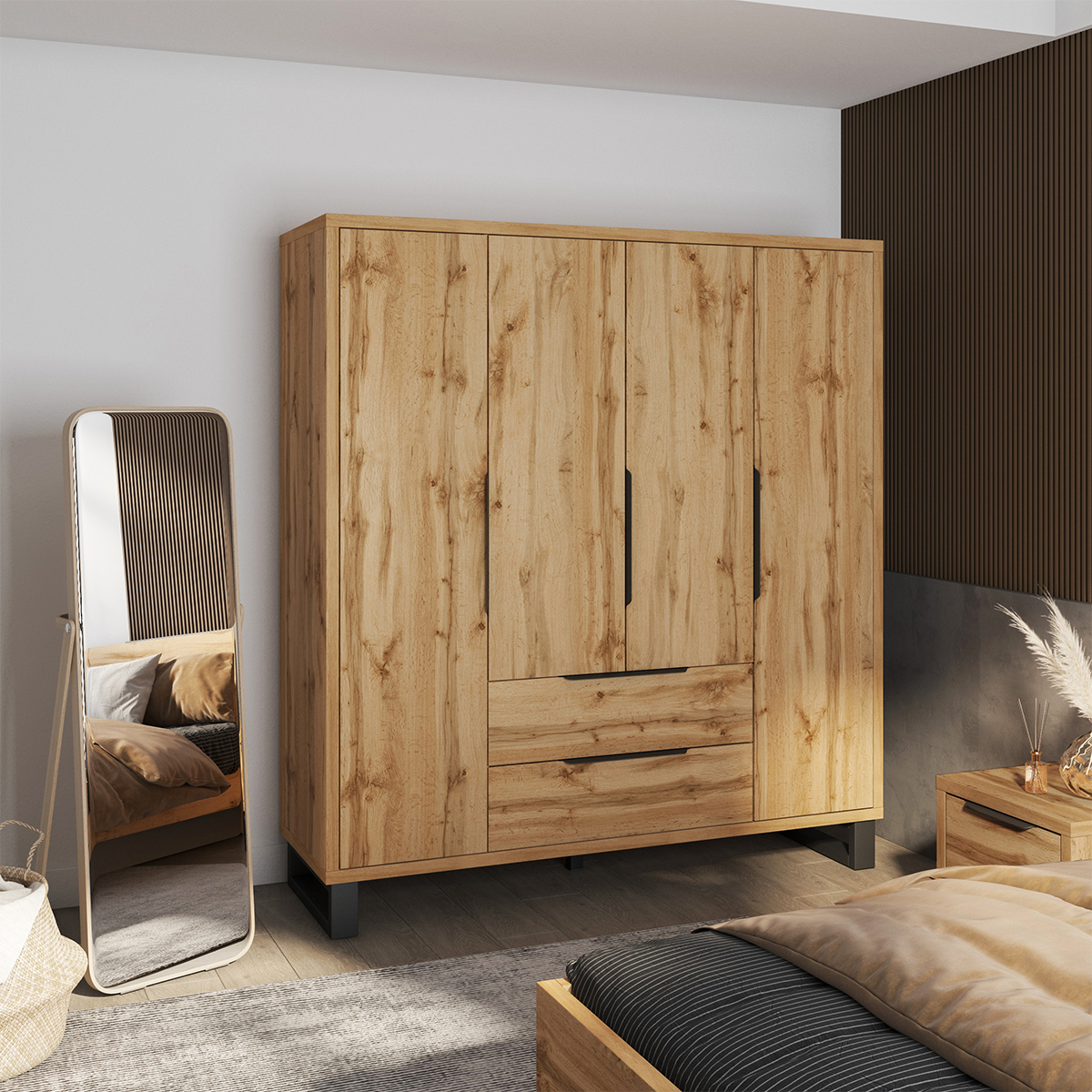 Hvt_Eden_bois_noir_armoire_4portes_4