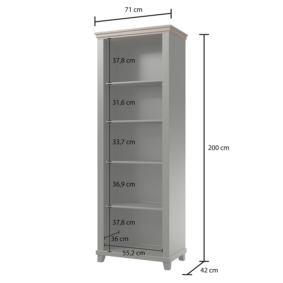Hvt_Martin_vert_bois_bibliotheque_dimensions