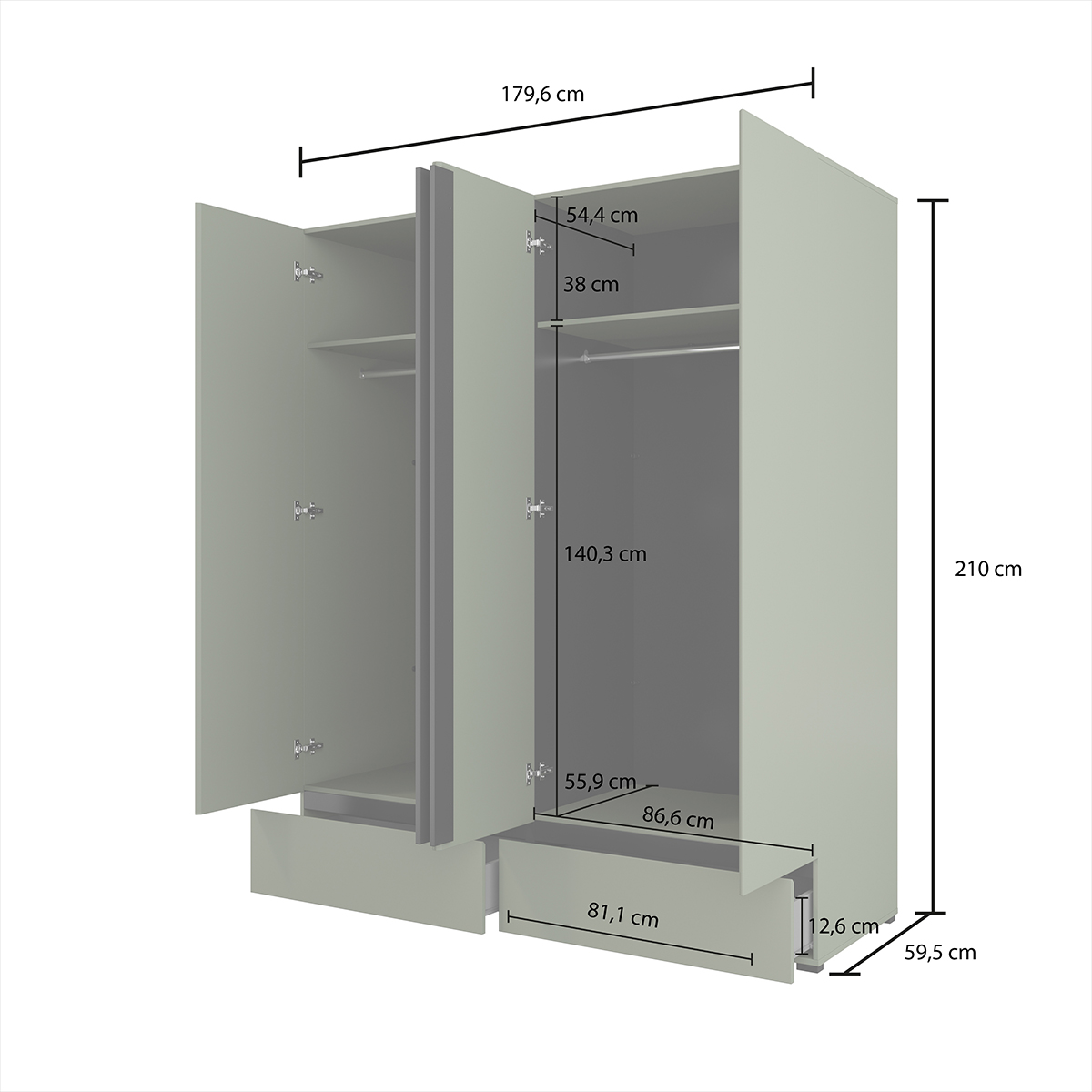 Hvt_Lilia_vert_armoire_4portes_dimensions