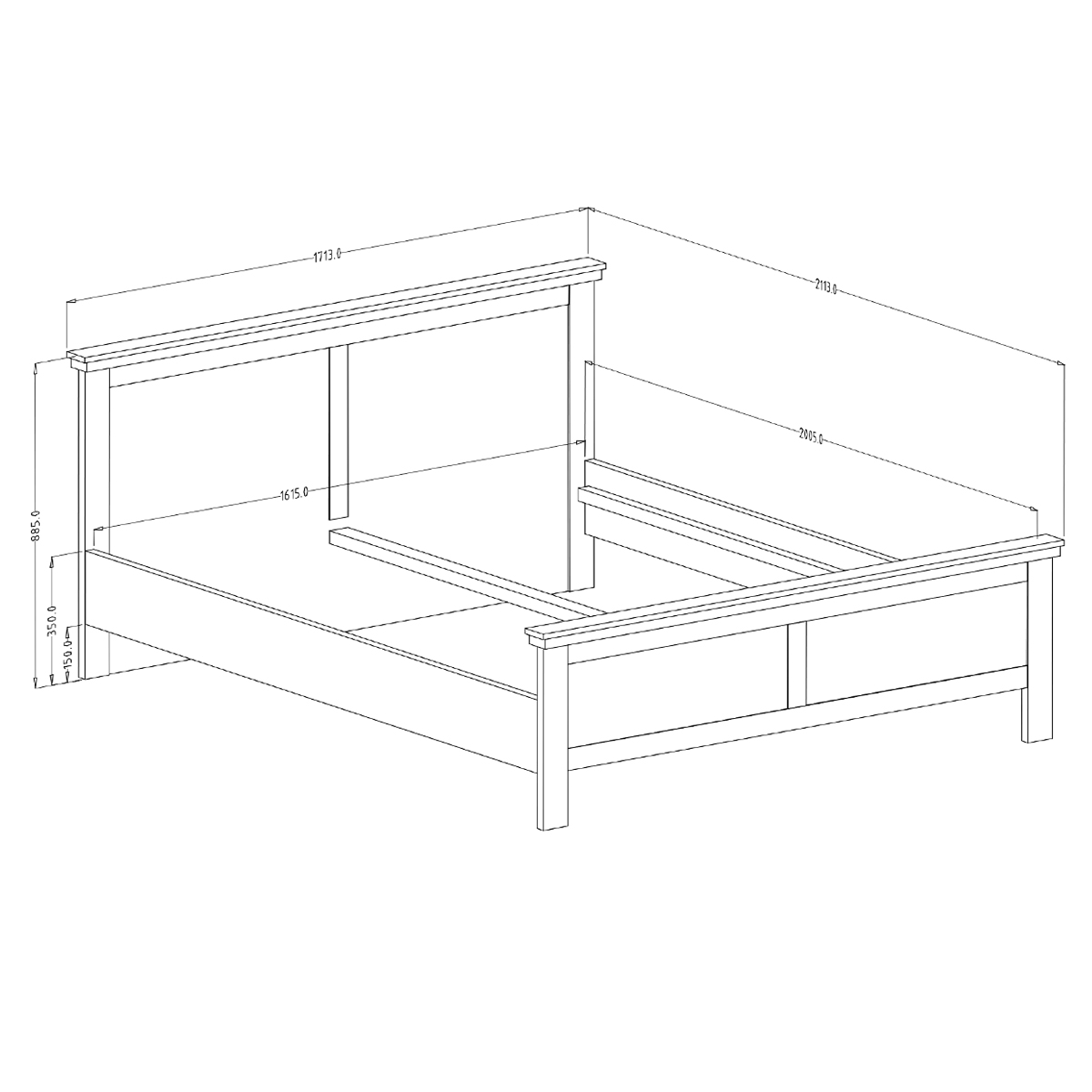 Hvt_Martin_vert_bois_lit_160x200_dimensions