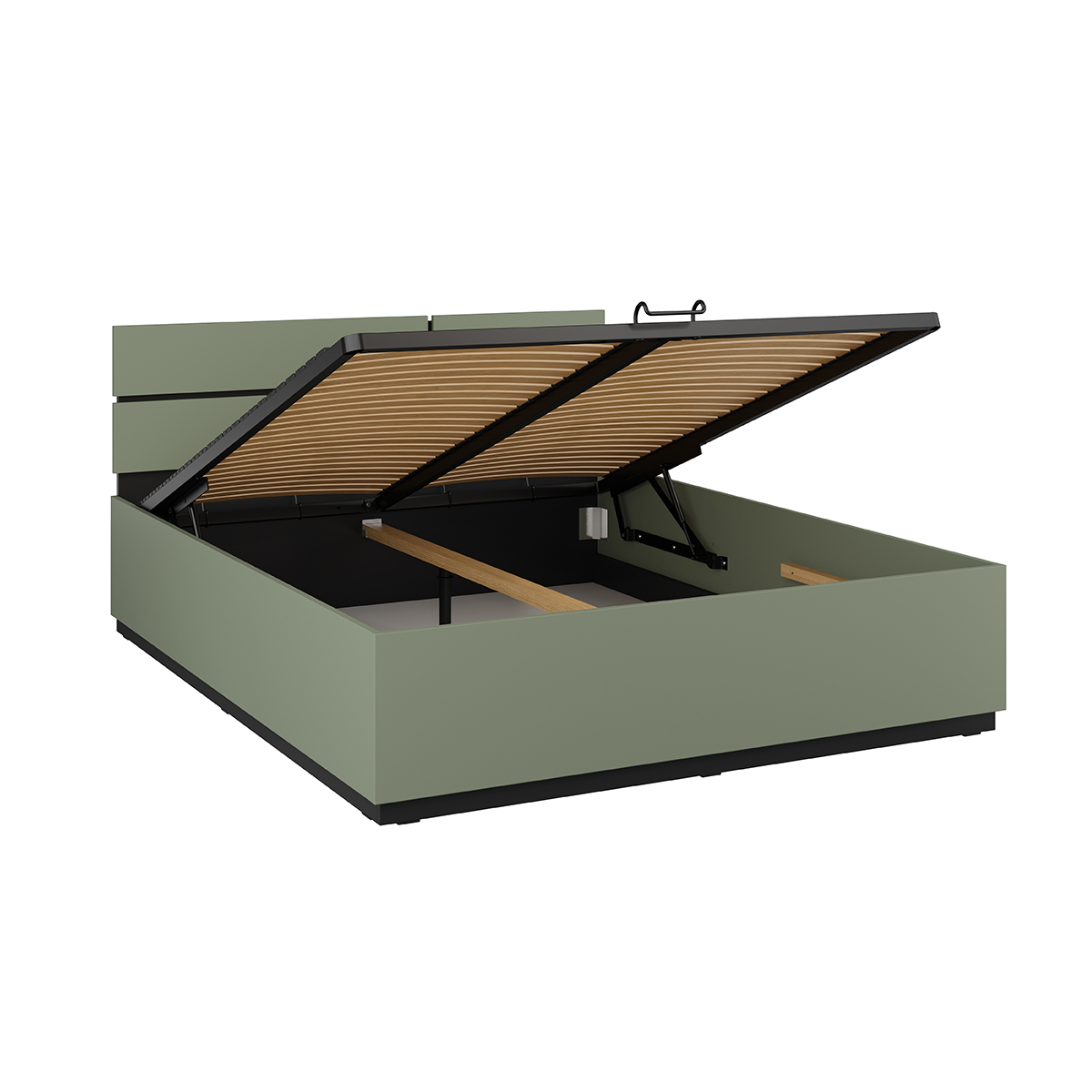 Lit coffre 160x200 sommier inclus Lilia Vert