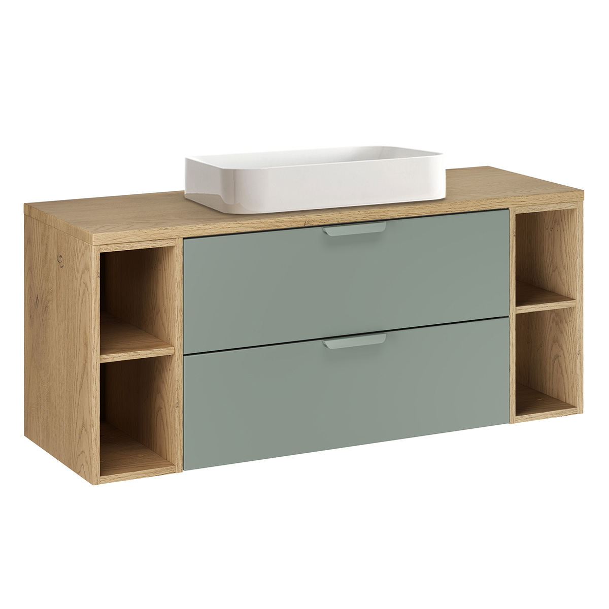 Oria_vert_salle_de_bain_meuble_simple_vasque_posee_120cm_niches_1