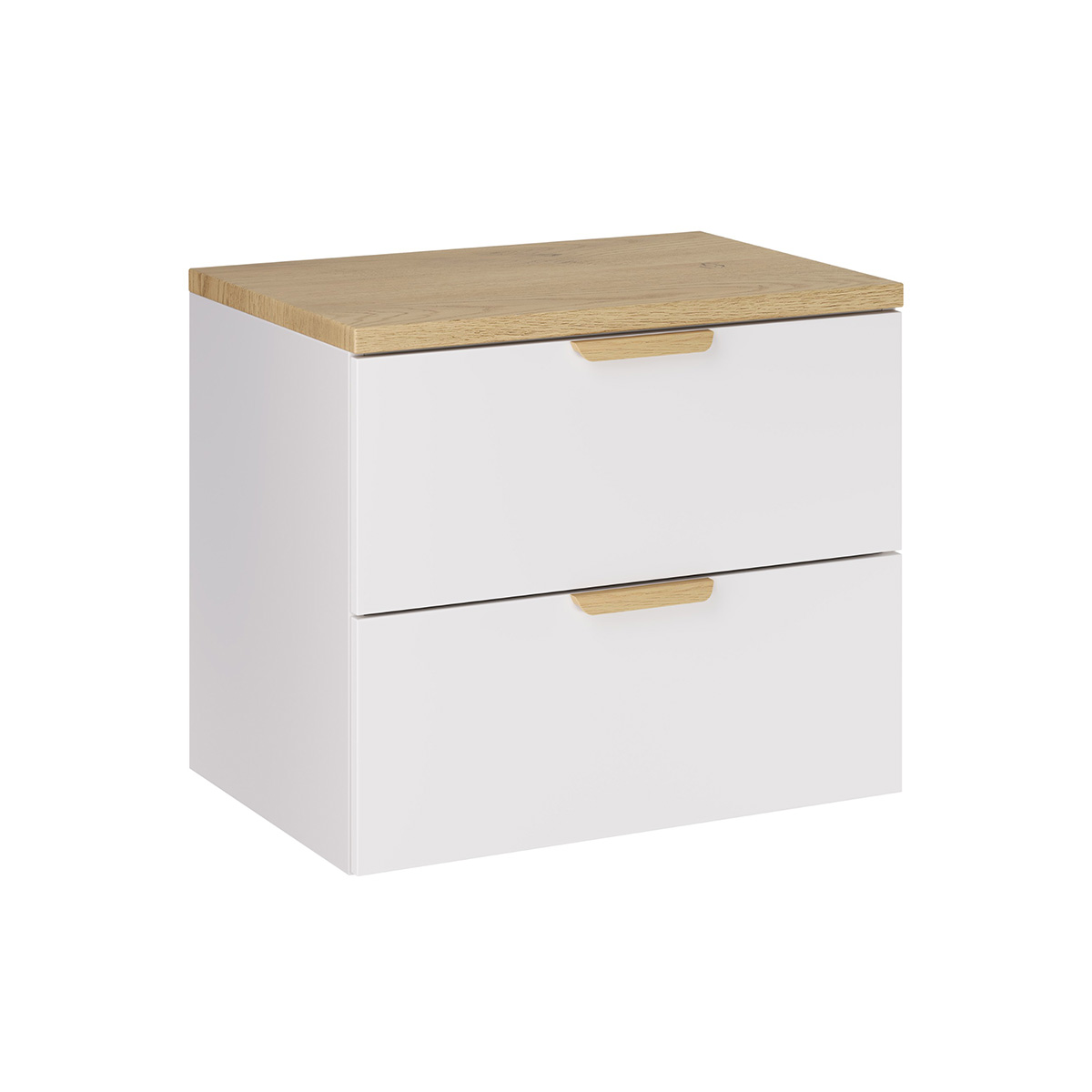 Meuble sous-vasque 60cm plan de toilette Oria Blanc mat
