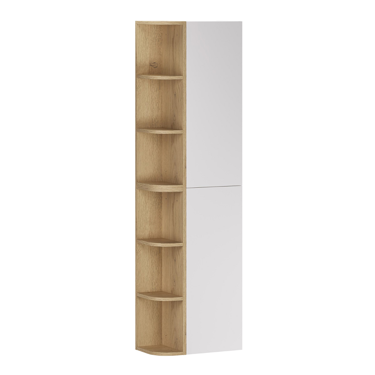 Colonne murale niches arrondies Oria Blanc mat