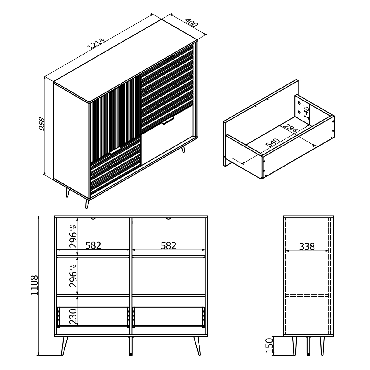 Rtl_Luka_bois_noir_buffet_2portes_dimensions