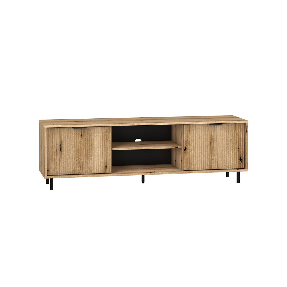 Meuble TV 2 portes 160 cm Soly Bois