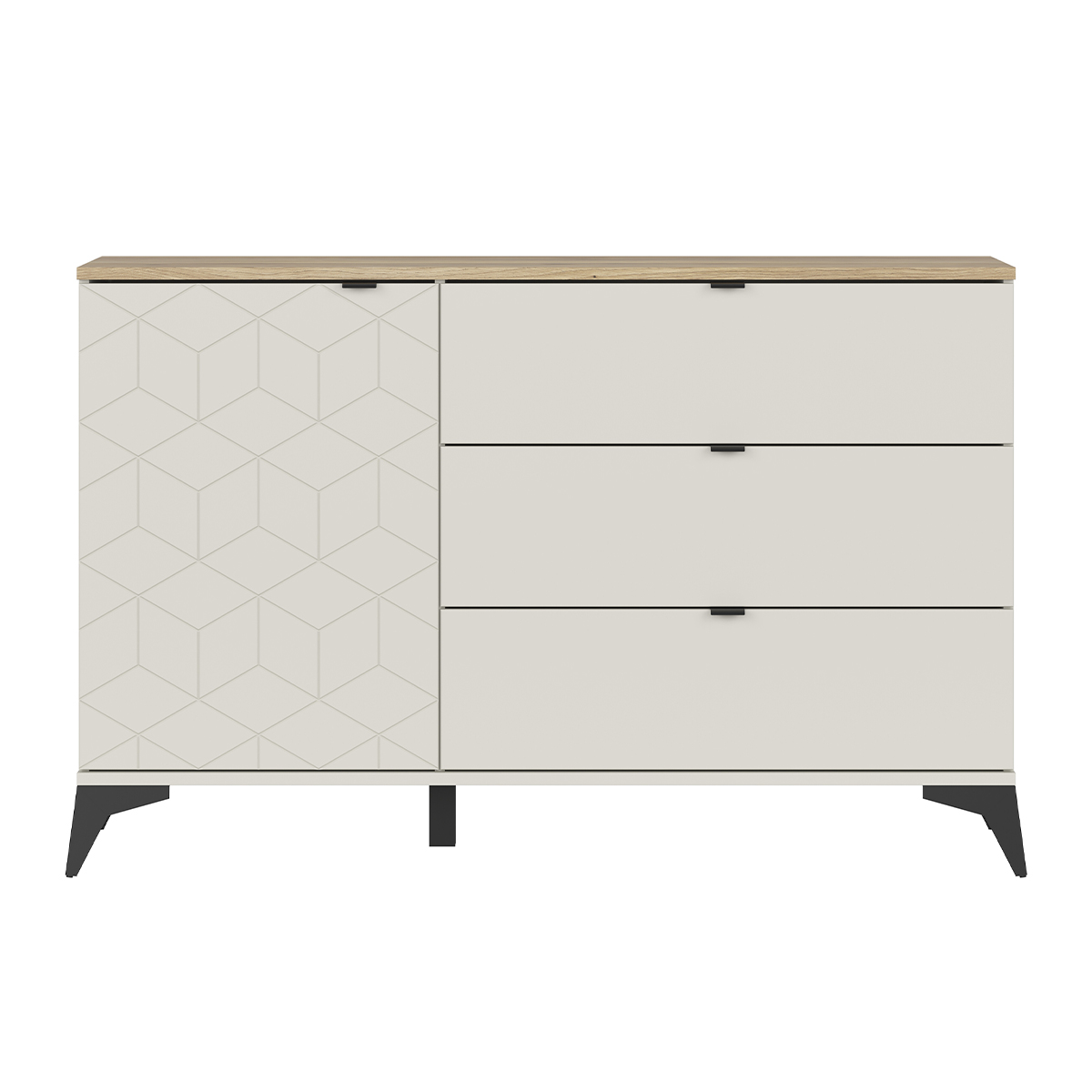 BRW_Naya_cachemire_bois_commode_1porte_3tiroirs_3