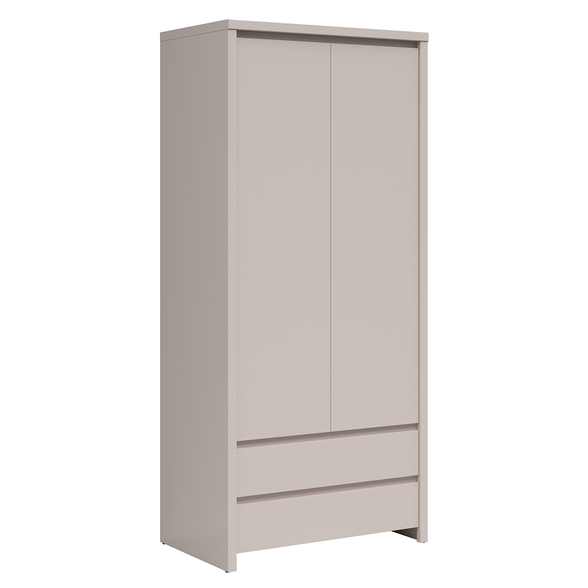 Armoire 2 portes 2 tiroirs Soren Cachemire