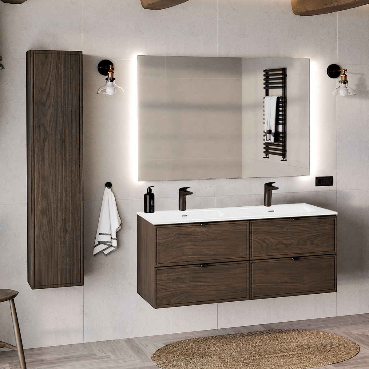 Cmd_Elias_bois_fonce_ensemble_meuble_double_vasque_encastree_120cm_colonne_salle_de_bain