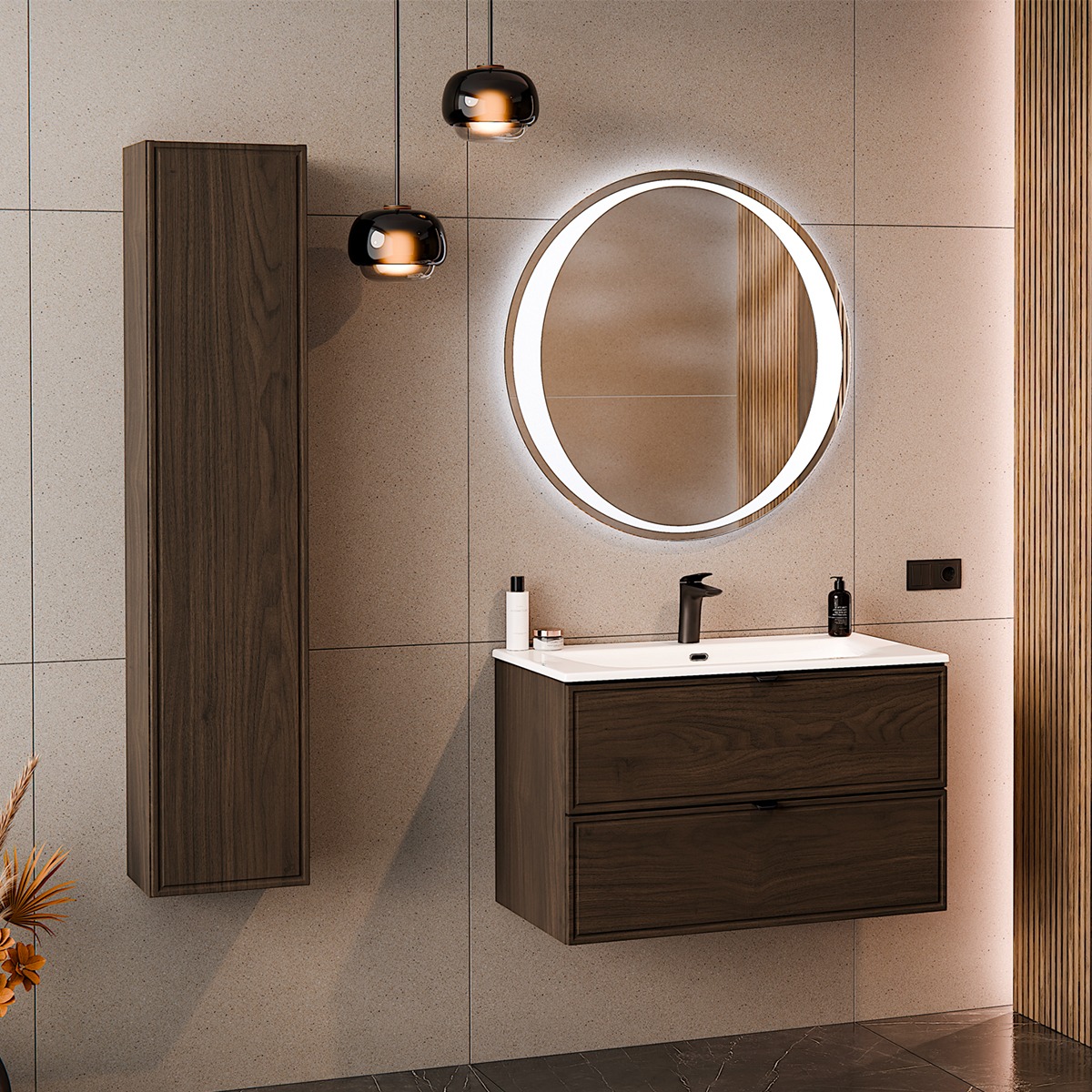 Cmd_Elias_bois_fonce_ensemble_meuble_simple_vasque_encastree_80cm_colonne_ambiance_2