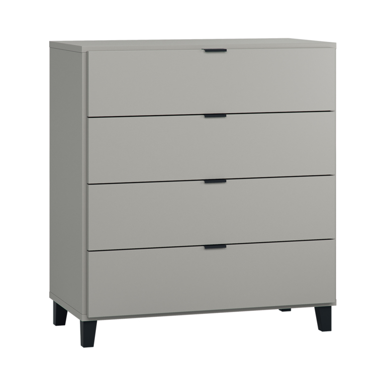 Commode 4 tiroirs Vox Simple Gris