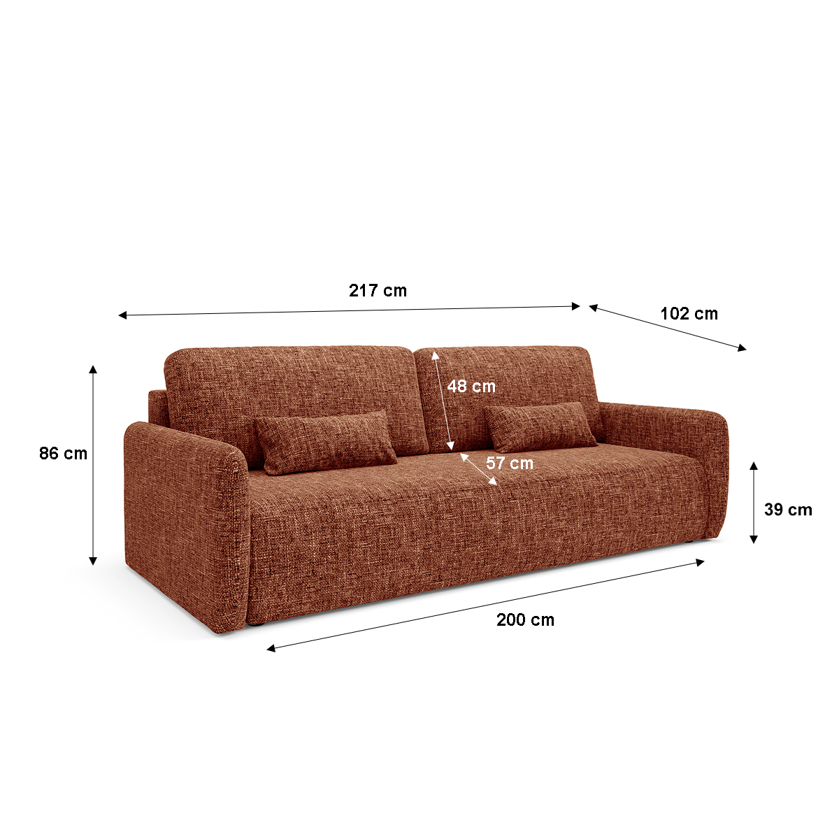 Canapé_convertible_3_places_avec_coffre_Lazare_Terracotta_dimensions-ok