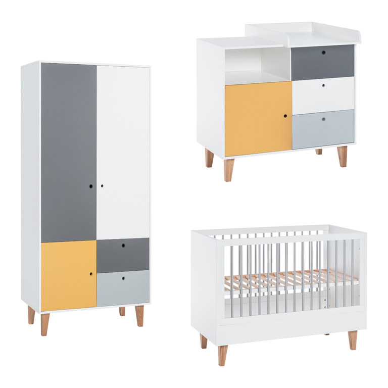 vox-concept-pack-armoire-commode-jaune-lit-60-120