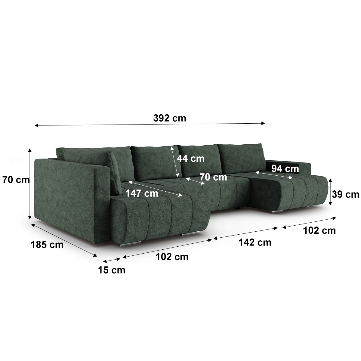 petits-meubles_Canapé_U_5_places_convertible_coffre_Sergio_Vert_5