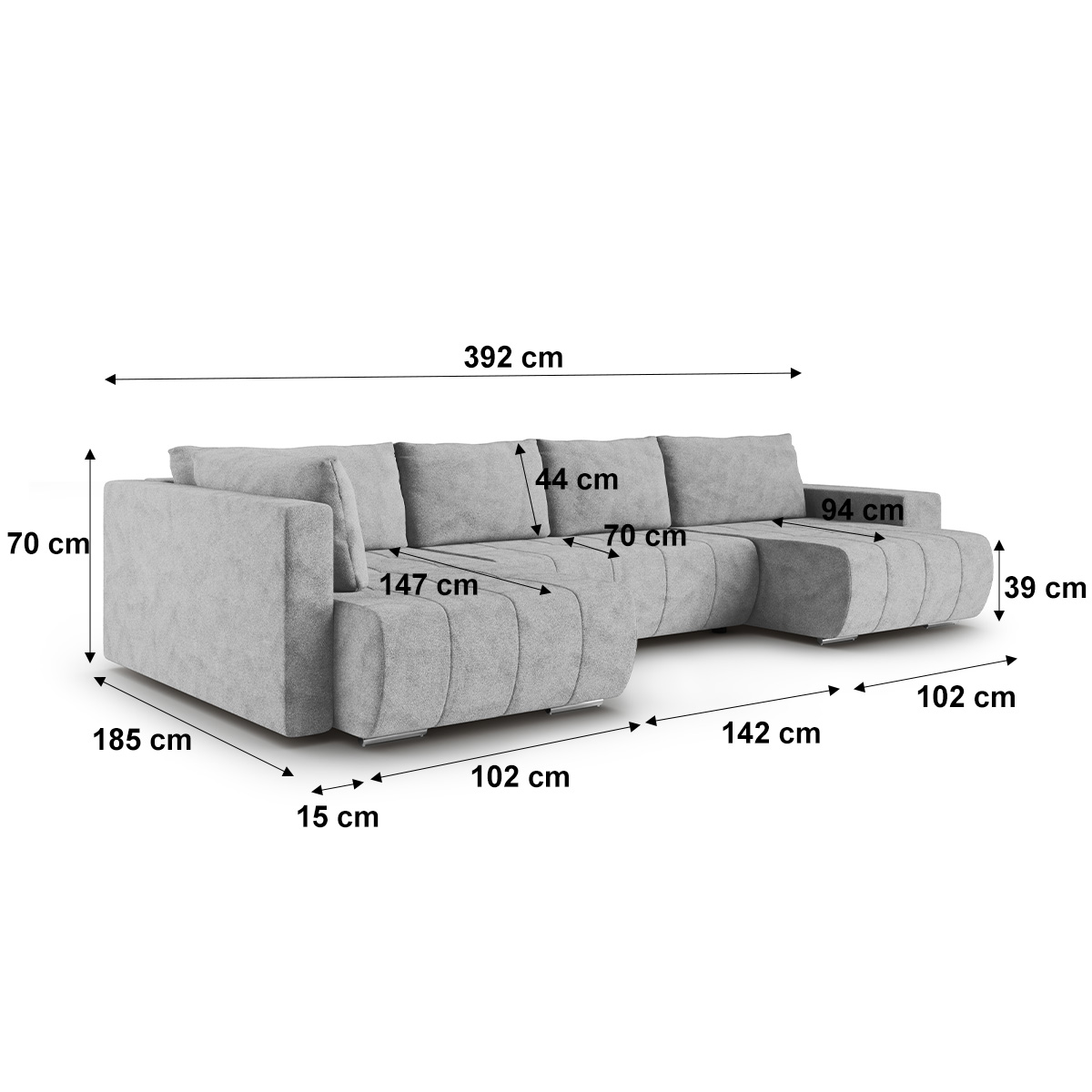 petits-meubles_Canapé_U_5_places_convertible_coffre_Sergio_Gris_5