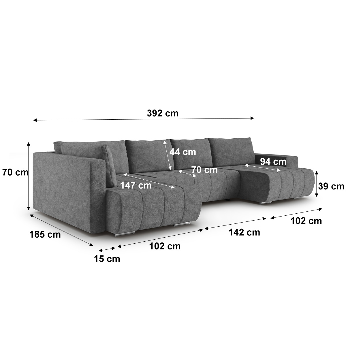 petits-meubles_Canapé_U_5_places_convertible_coffre_Sergio_Gris_foncé_5