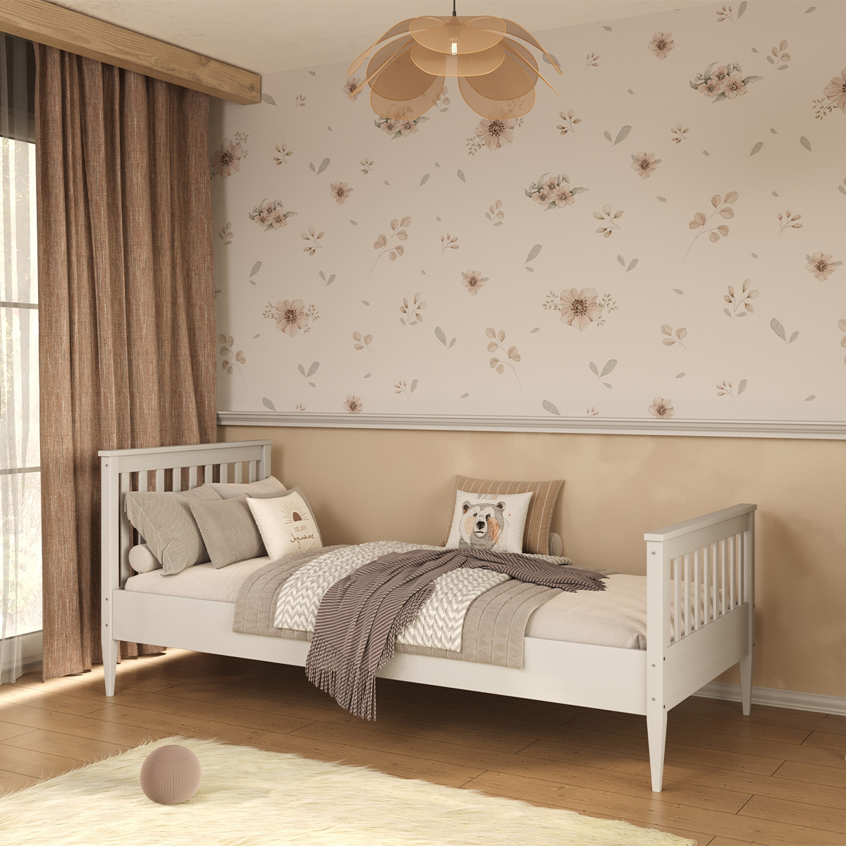 Lit 90x200 sommier inclus Ignas Blanc