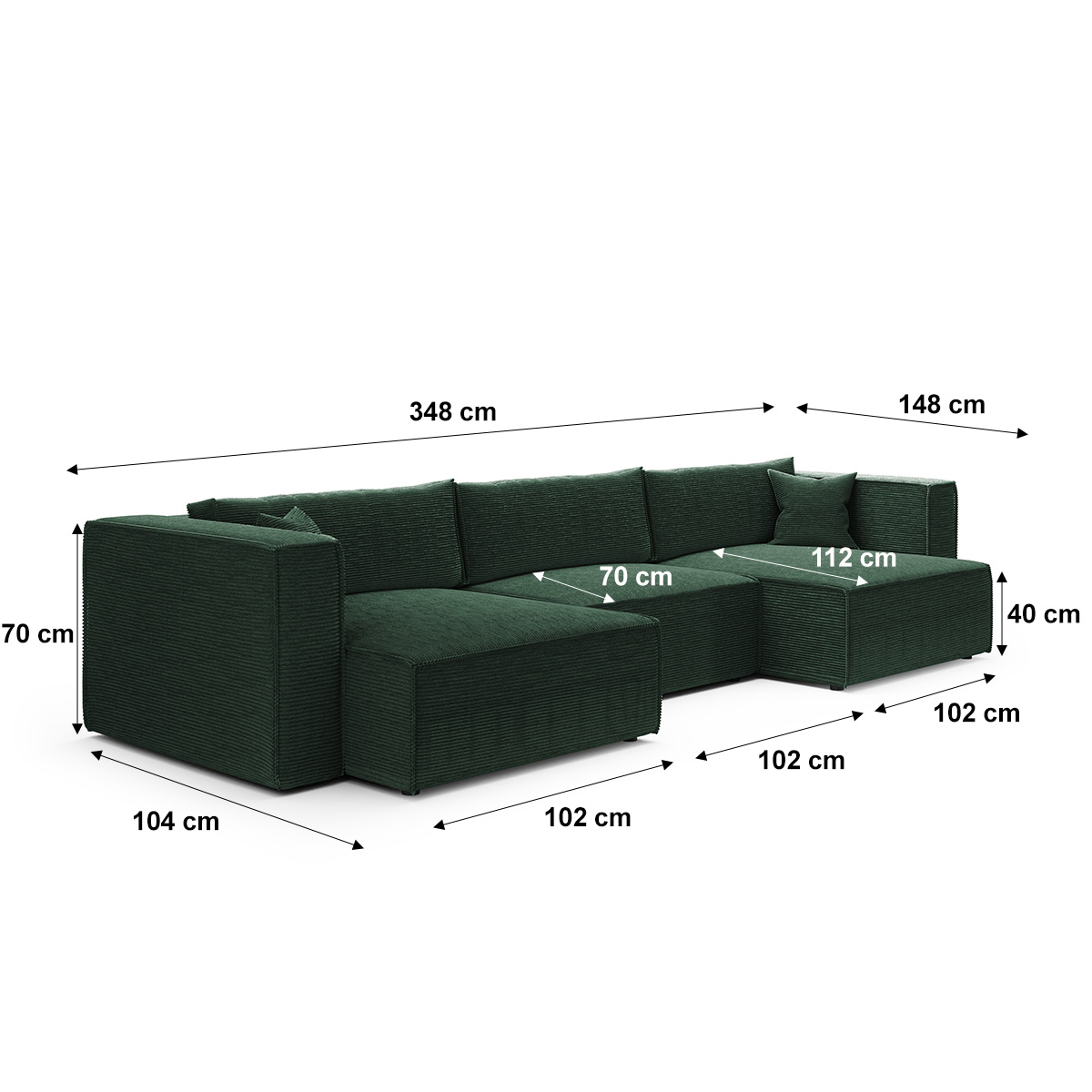 petits-meubles_Canapé_U_5_places_convertible_coffre_Jimmy_Vert_sapin_5