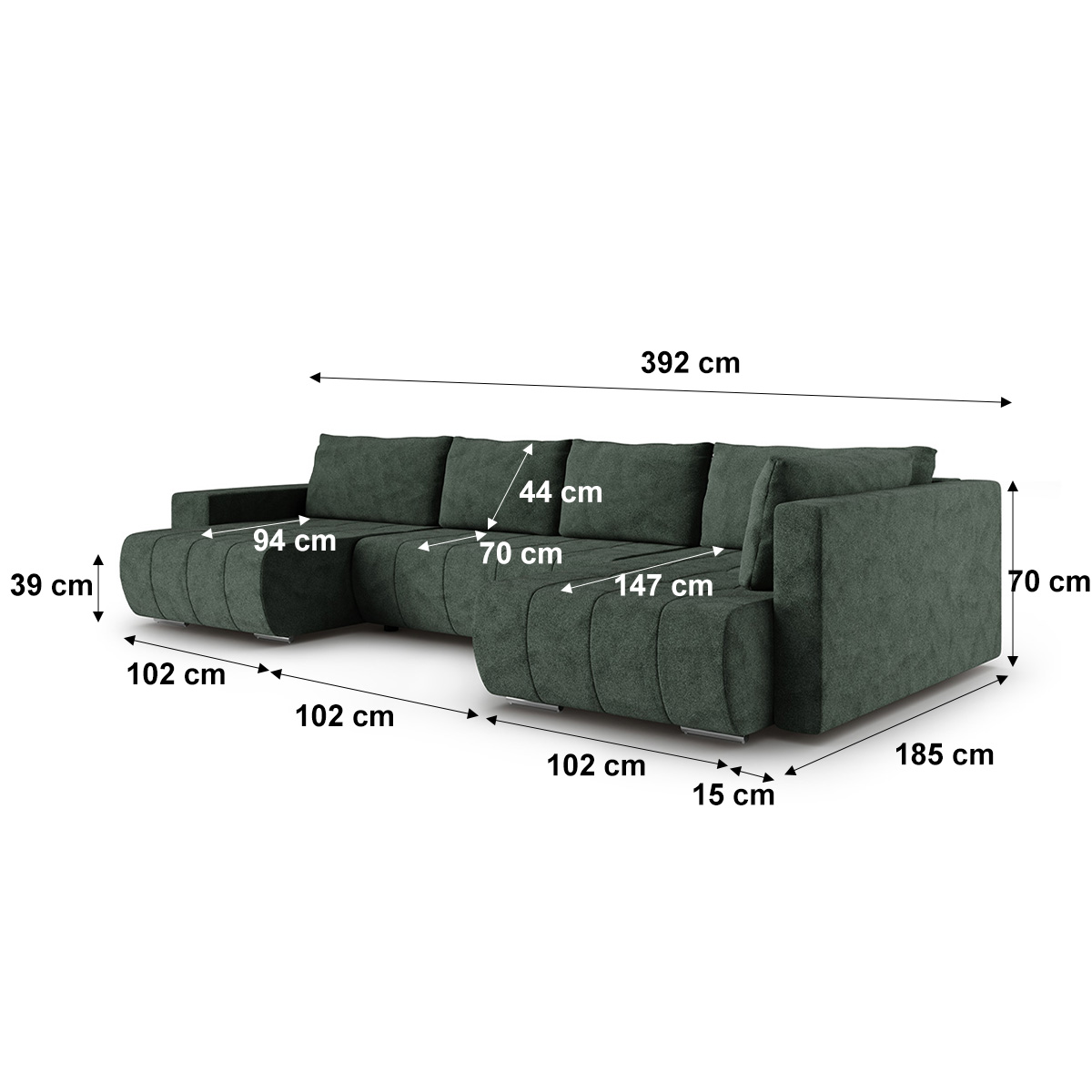 petits-meubles_Canapé_U_5_places_convertible_coffre_Sergio_droit_Vert_5