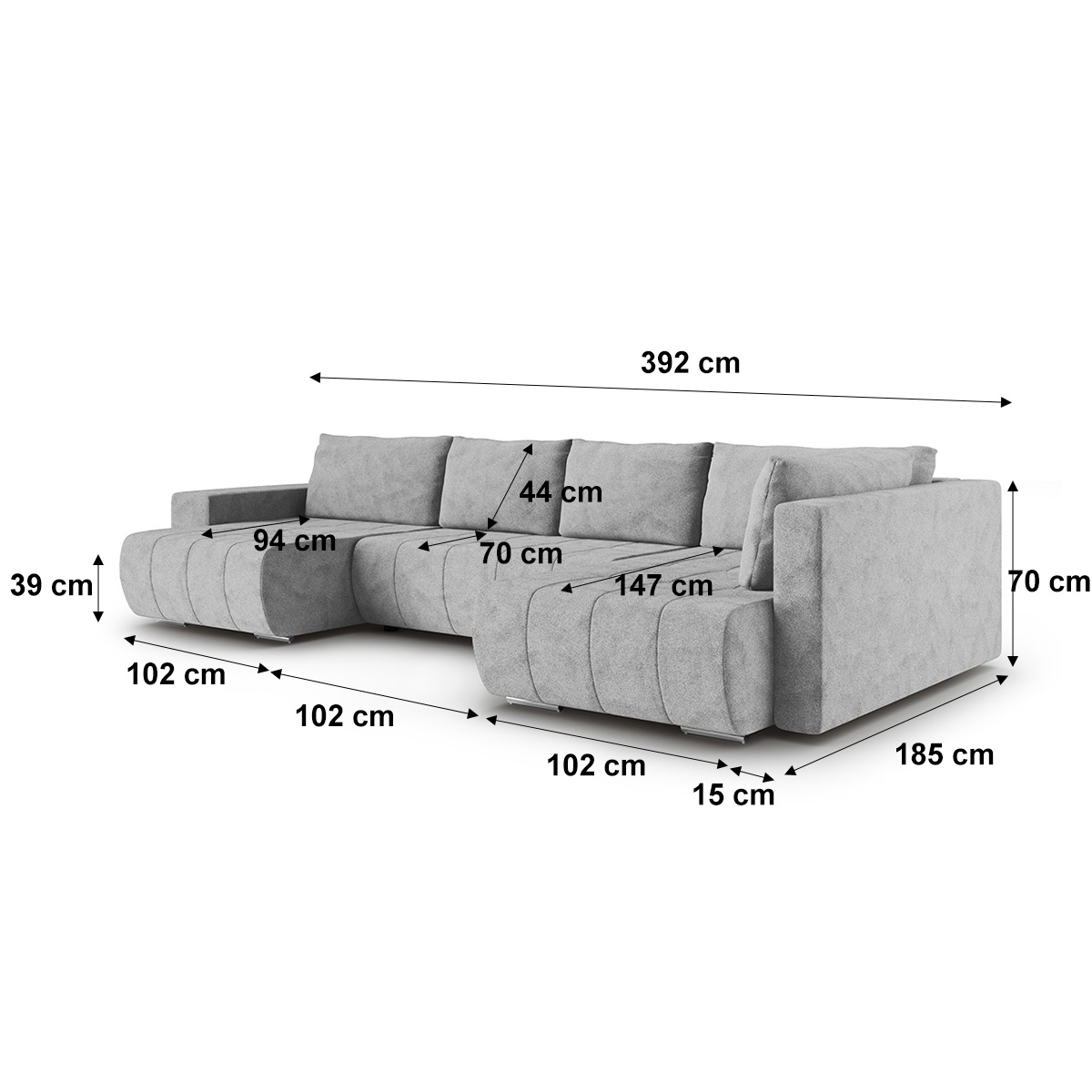 petits-meubles_Canapé_U_5_places_convertible_coffre_Sergio_droit_Gris_5
