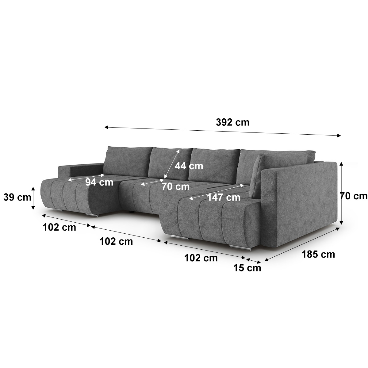 petits-meubles_Canapé_U_5_places_convertible_coffre_Sergio_droit_Gris_foncé_5