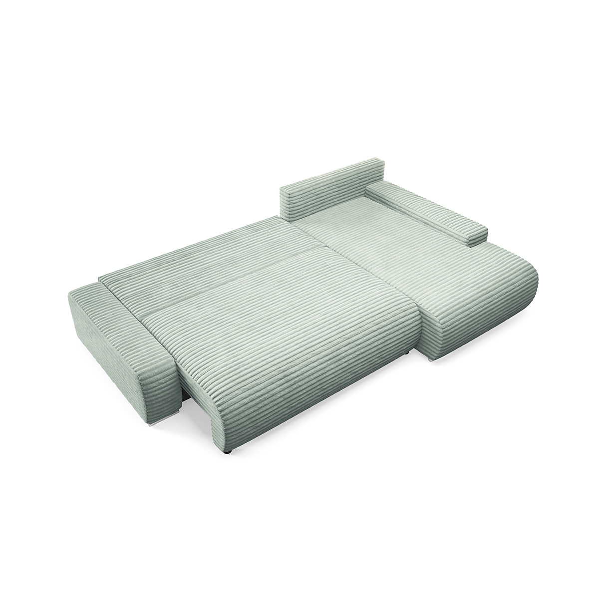 Petits-Meubles_Canapé_dangle_droit_convertible_3_places_avec_coffre_Ivana_Vert_clair_5