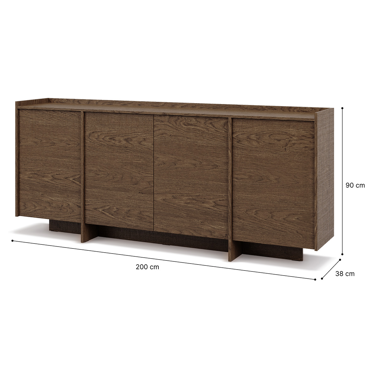 Japandi_bois_fonce_buffet_4portes_4