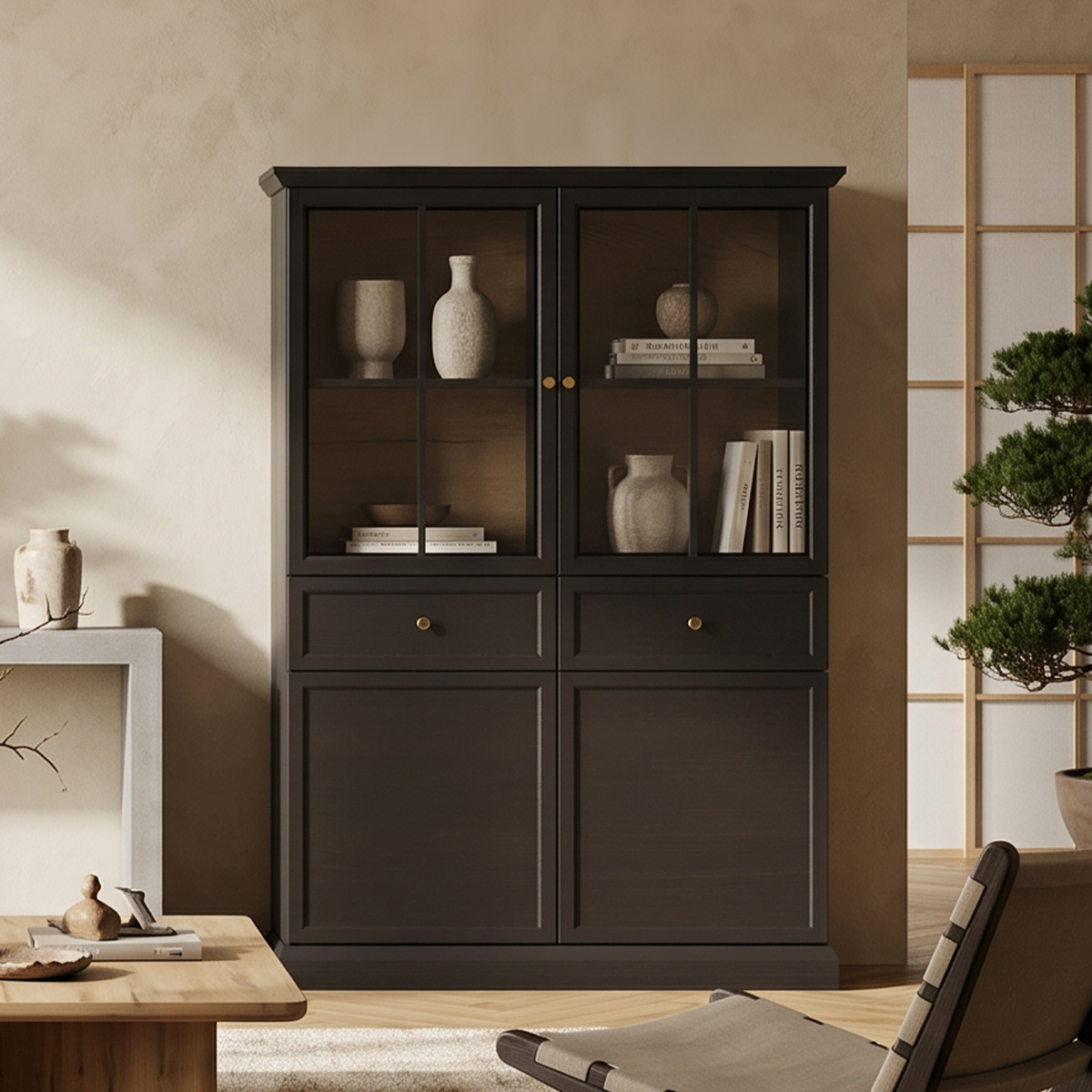 Toja_bois_anthracite_vaisselier_4portes_2