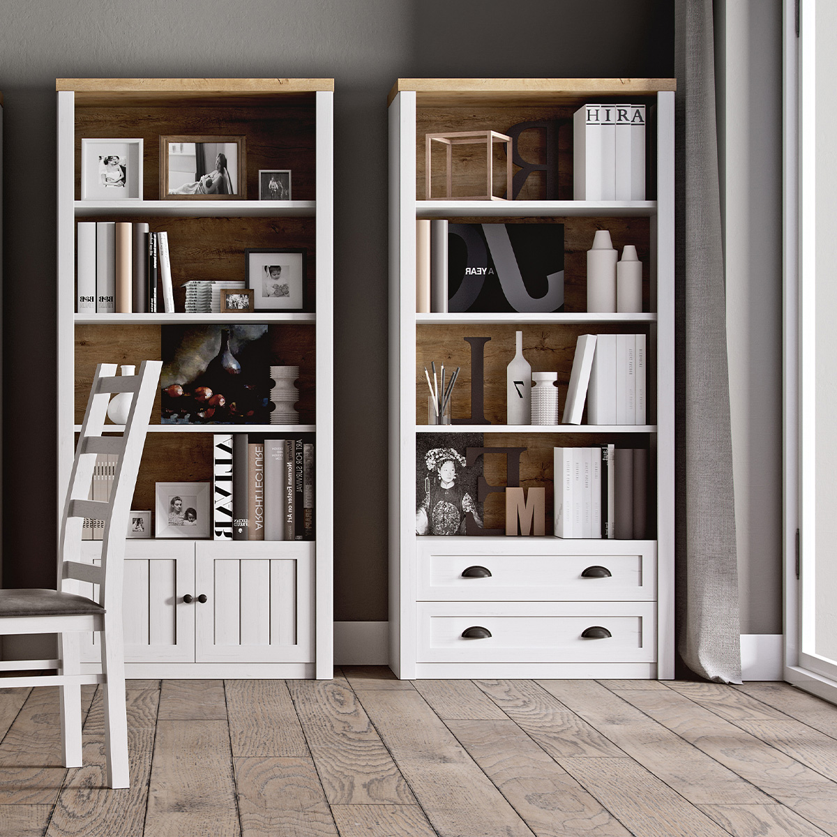 Leandre_blanc_bois_bibliotheque_2tiroirs_3