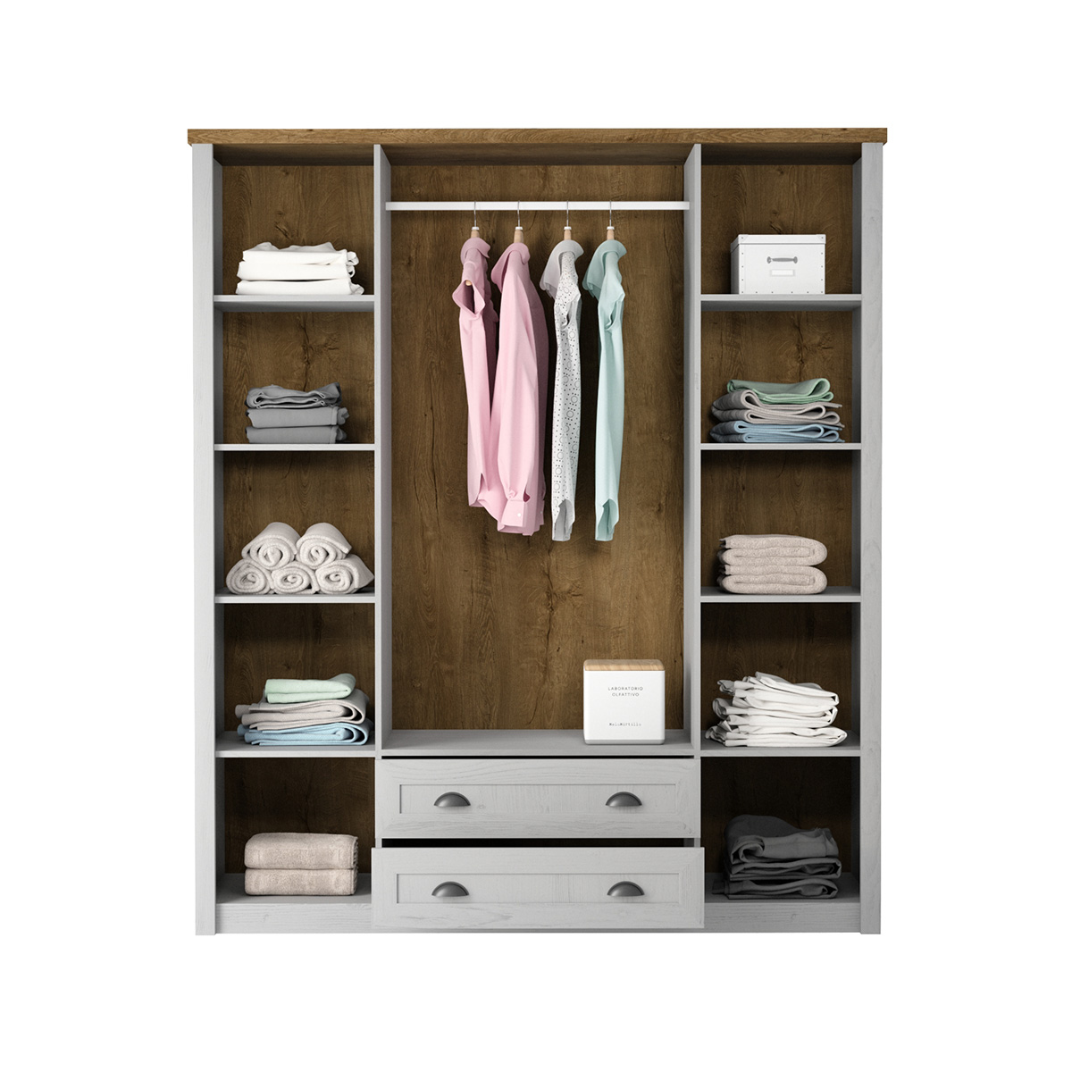 Leandre_blanc_bois_armoire_4portes_2tiroirs_3