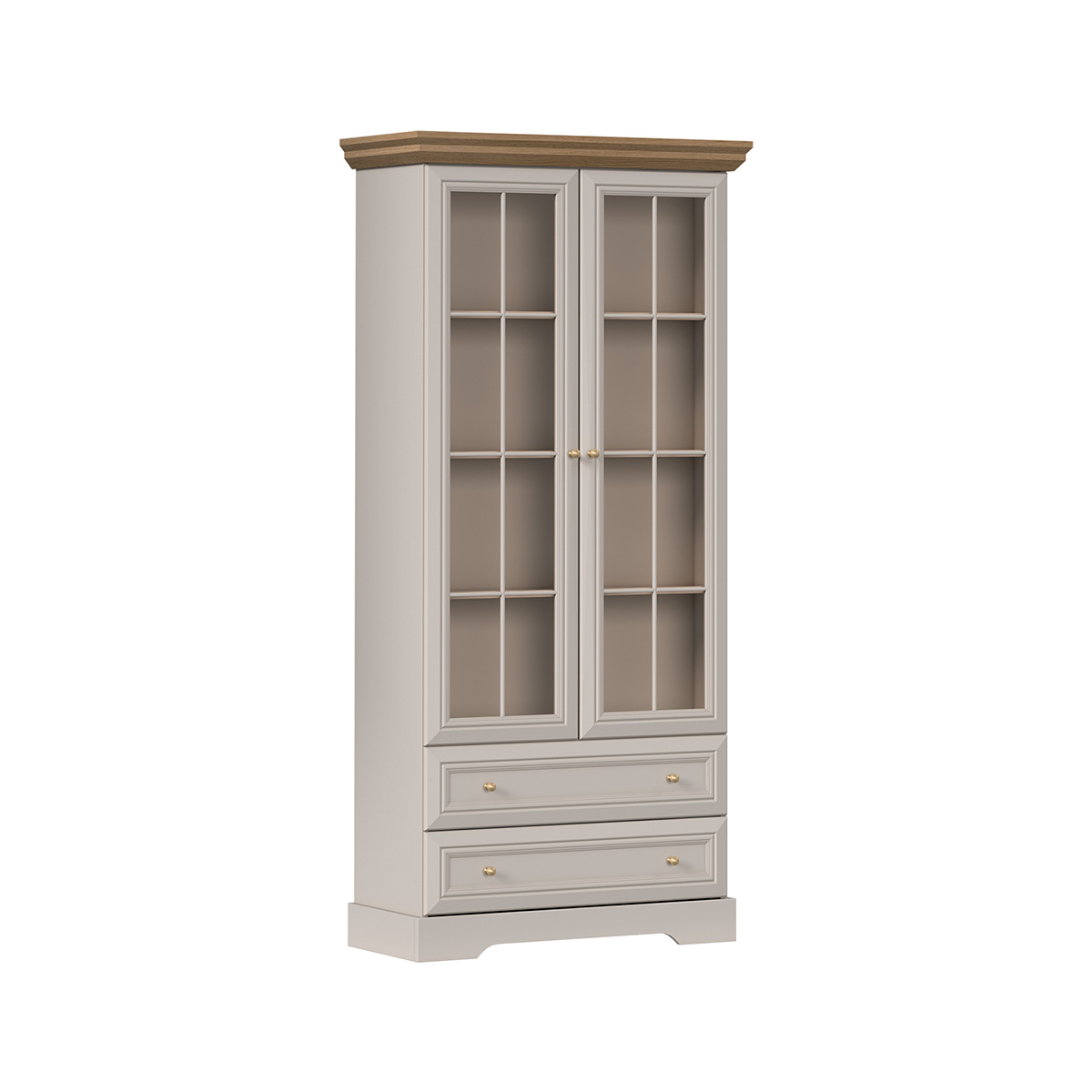 Vaisselier 2 portes 2 tiroirs Dulci Cachemire et Bois