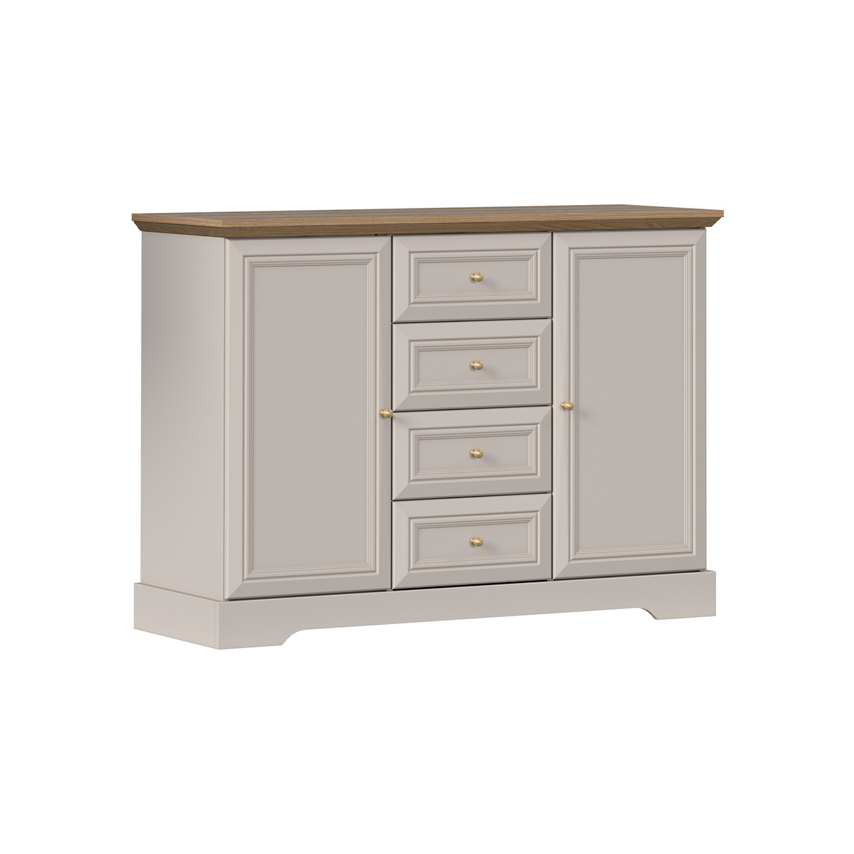 Buffet 2 portes 4 tiroirs Dulci Cachemire et Bois