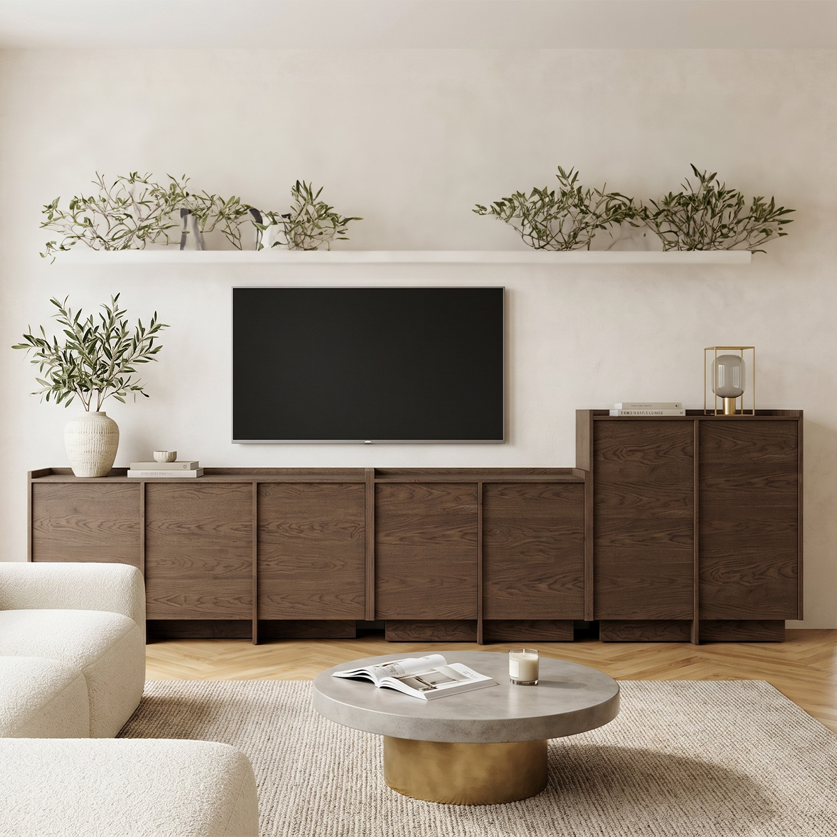 Japandi_bois_fonce_buffet_3portes_3