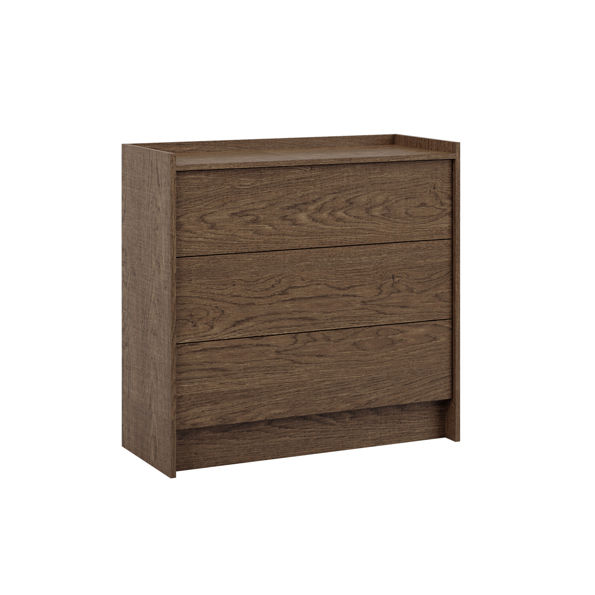 Commode 3 tiroirs Japandi Bois foncé