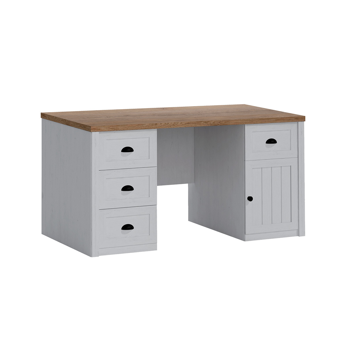 Leandre_blanc_bois_bureau_1porte_4tiroirs_1