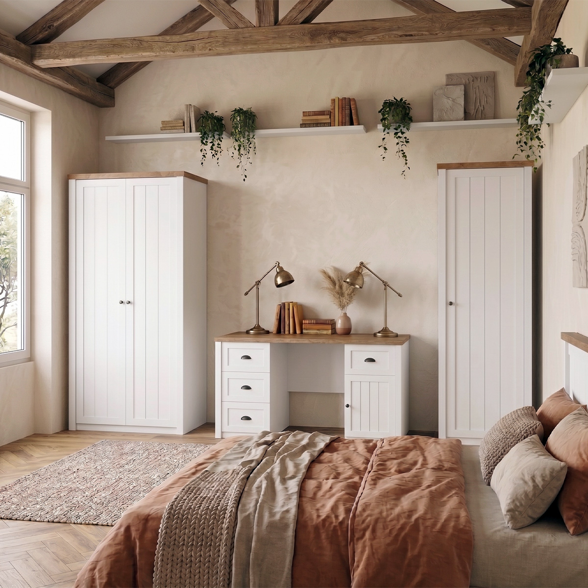 Leandre_blanc_bois_bureau_1porte_4tiroirs_3