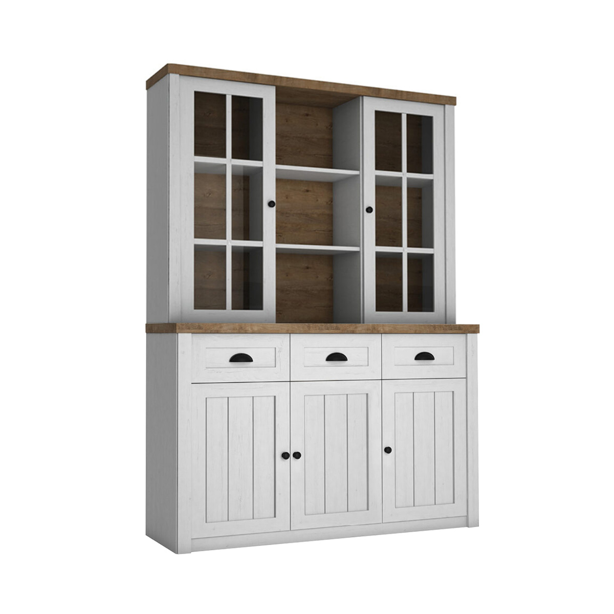 Leandre_blanc_bois_vaisselier_5portes_3tiroirs_1