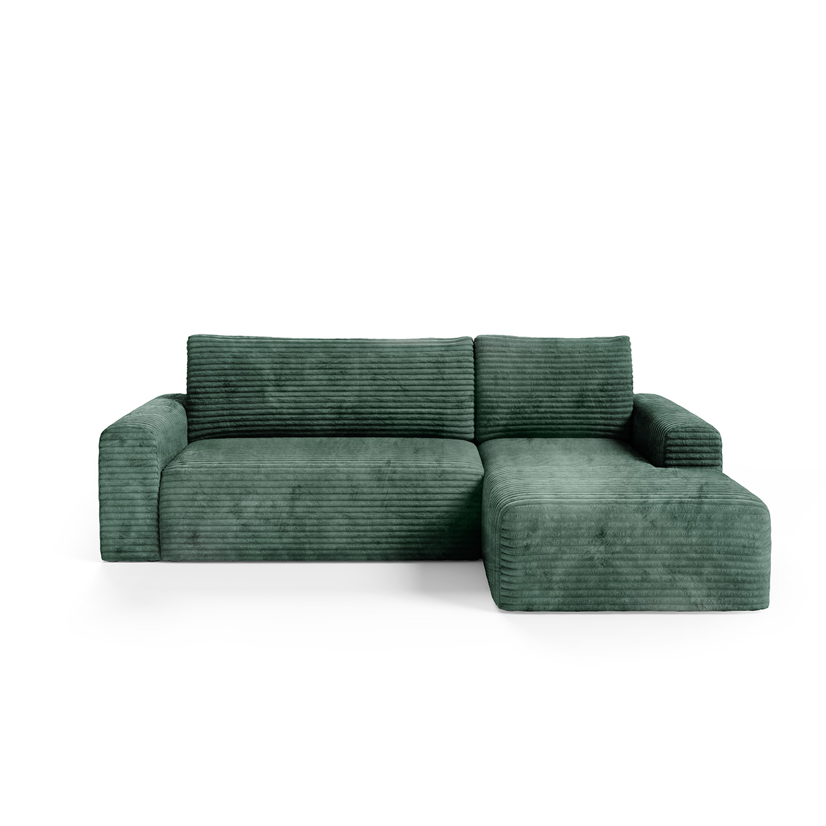 Petits-Meubles_Canapé_dangle_droit_convertible_3_places_avec_coffre_Romeo_Vert_sapin_3