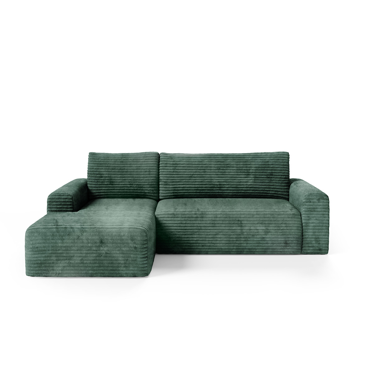 Petits-Meubles_Canapé_dangle_gauche_convertible_3_places_avec_coffre_Romeo_Vert_sapin_3