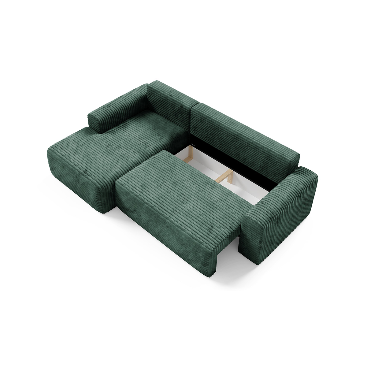 Petits-Meubles_Canapé_dangle_gauche_convertible_3_places_avec_coffre_Romeo_Vert_sapin_6