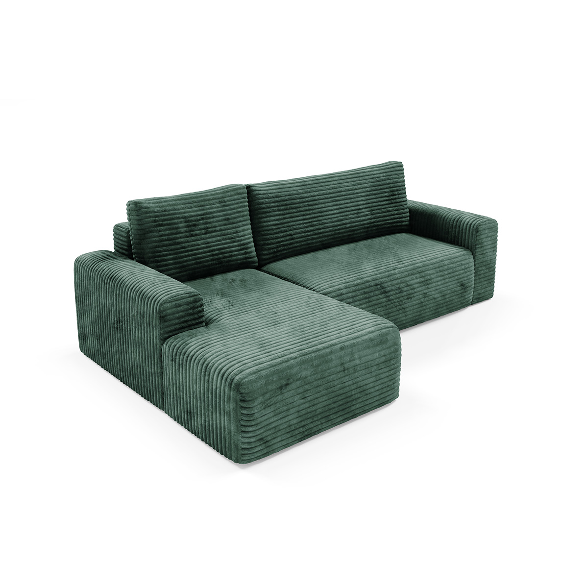 Petits-Meubles_Canapé_dangle_gauche_convertible_3_places_avec_coffre_Romeo_Vert_sapin_4