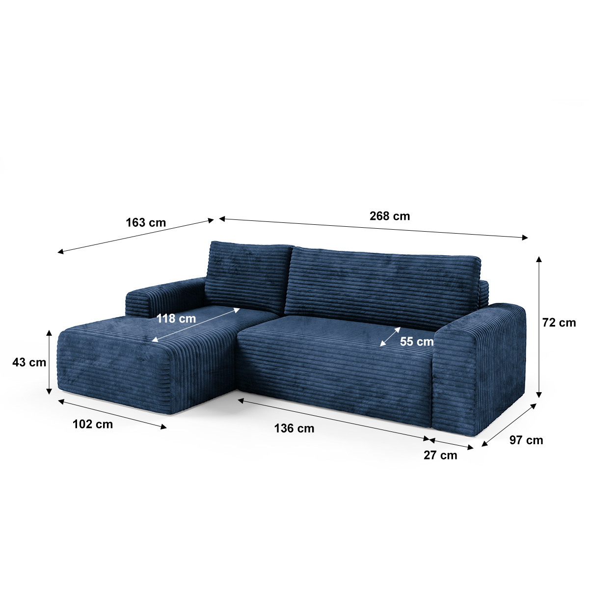 Petits-Meubles_Canapé_dangle_gauche_convertible_3_places_avec_coffre_Romeo_Bleu_foncé_8