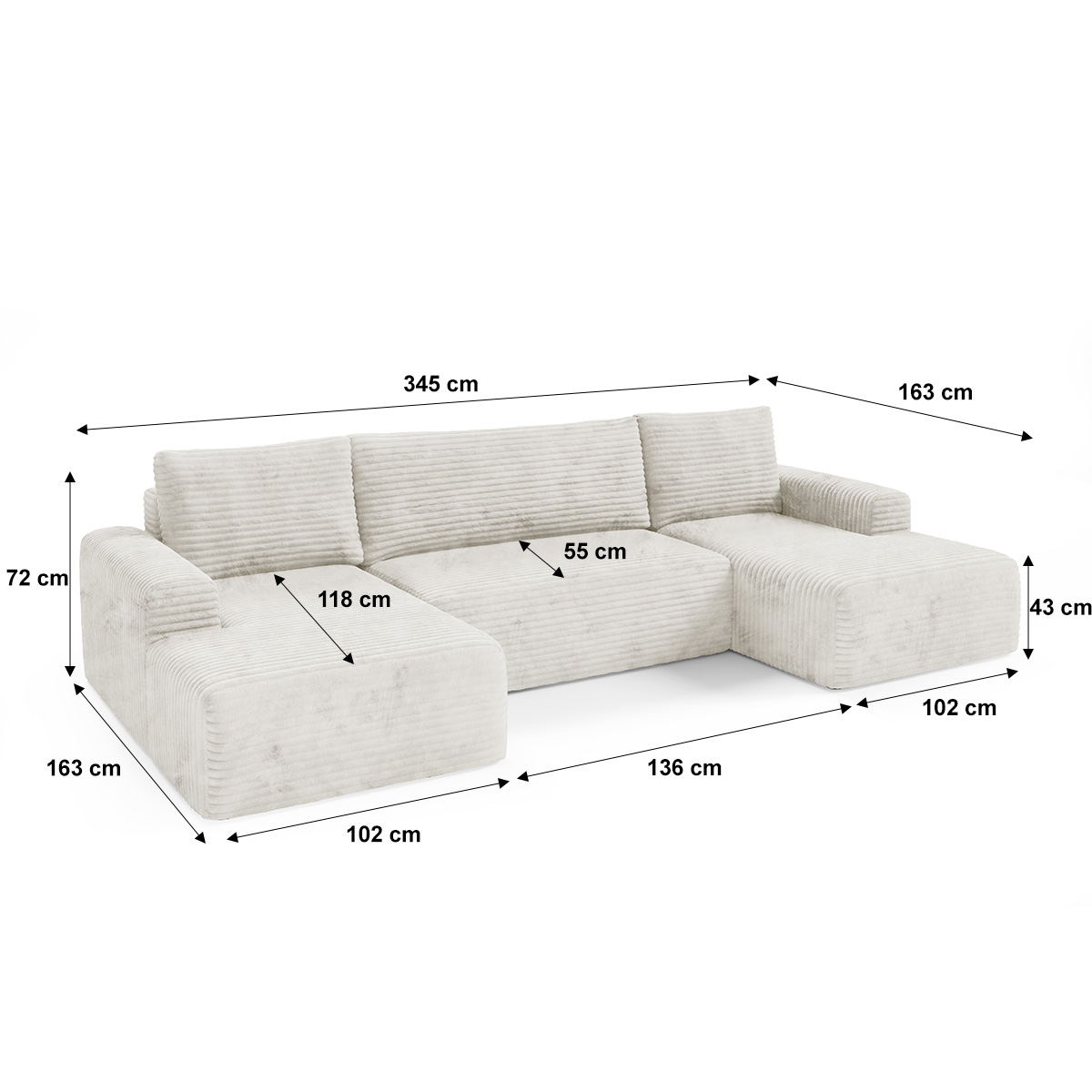Petits-Meubles_Canapé_en_U_5_places_convertible_avec_coffre_Romeo_Blanc_cassé_8