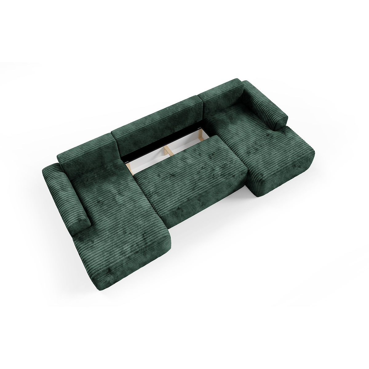 Petits-Meubles_Canapé_en_U_5_places_convertible_avec_coffre_Romeo_Vert_sapin_6