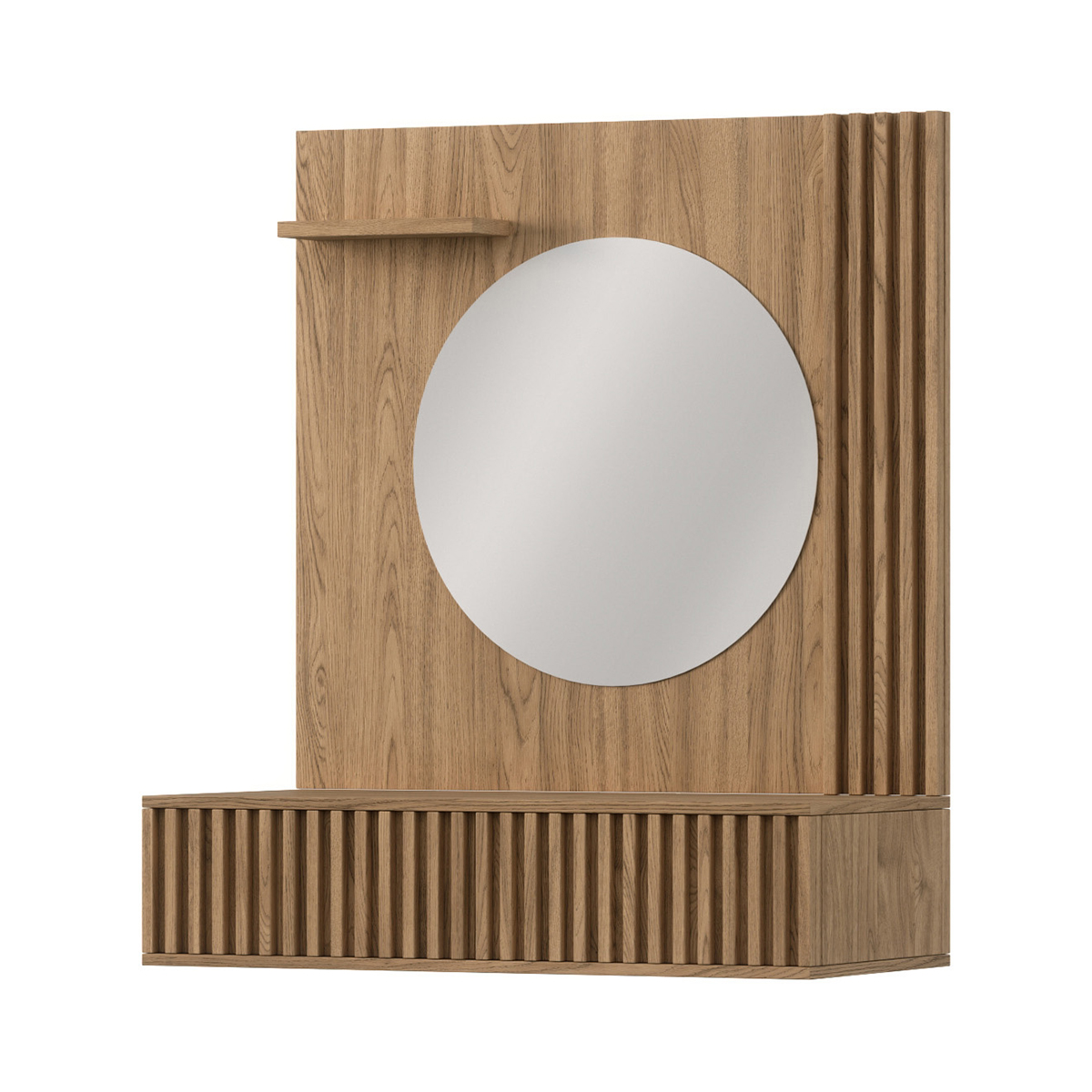 Coiffeuse murale 1 tiroir 1 miroir Esteban Bois