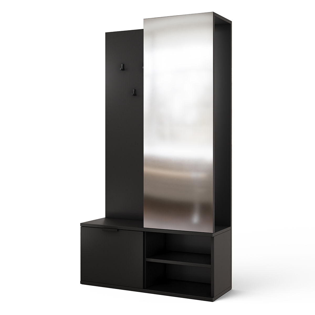 Meuble d\'entrée 1 porte Ondine Noir