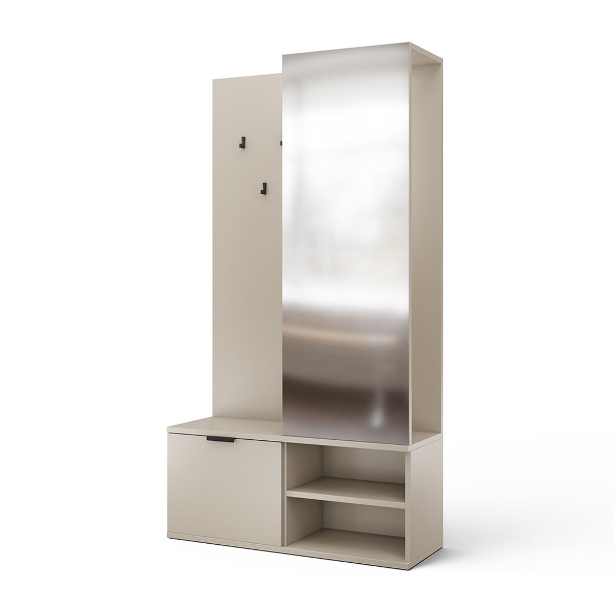 Meuble d\'entrée 1 porte Ondine Cachemire