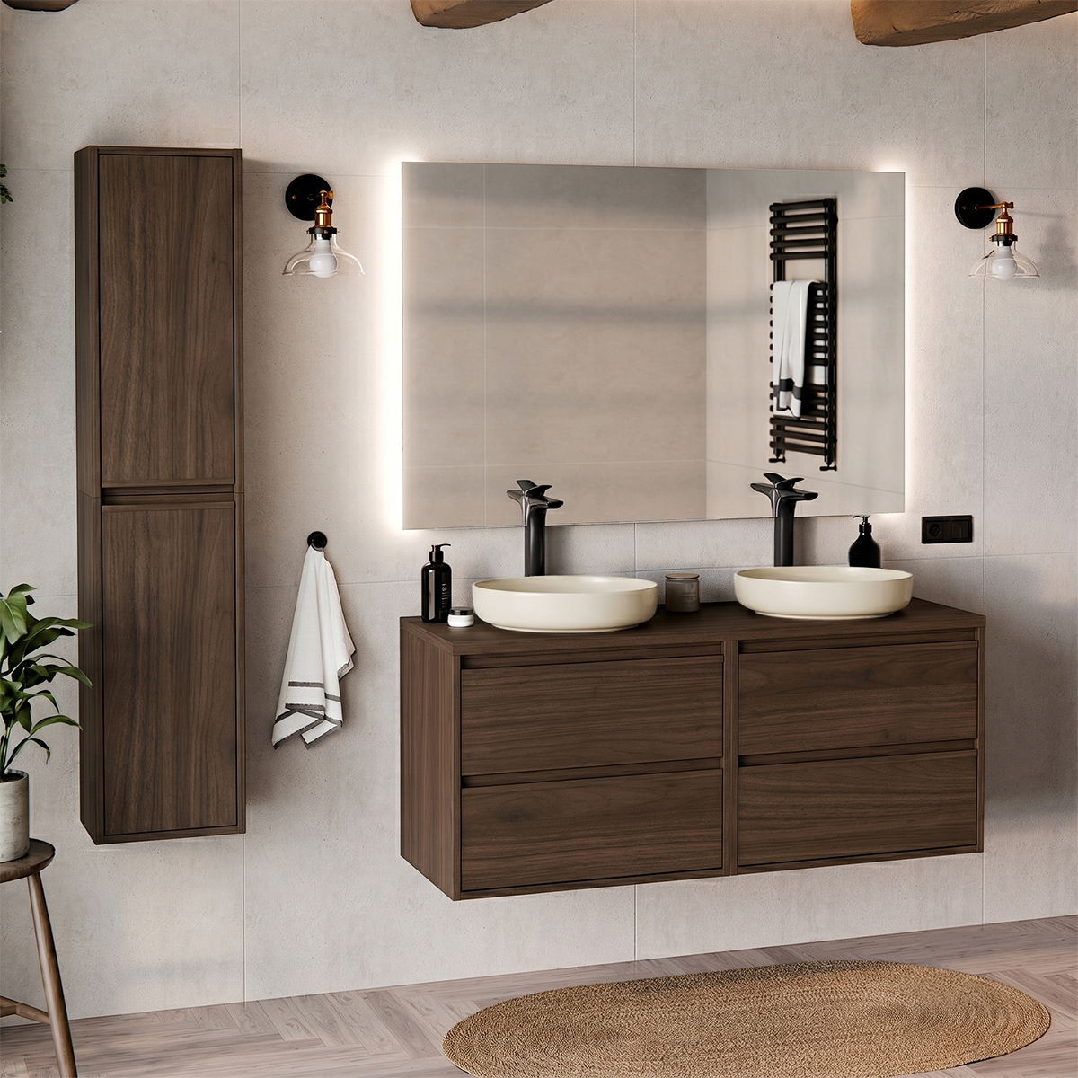 Cmd_Edme_bois_fonce_ensemble_meuble_double_vasque_120cm_colonne