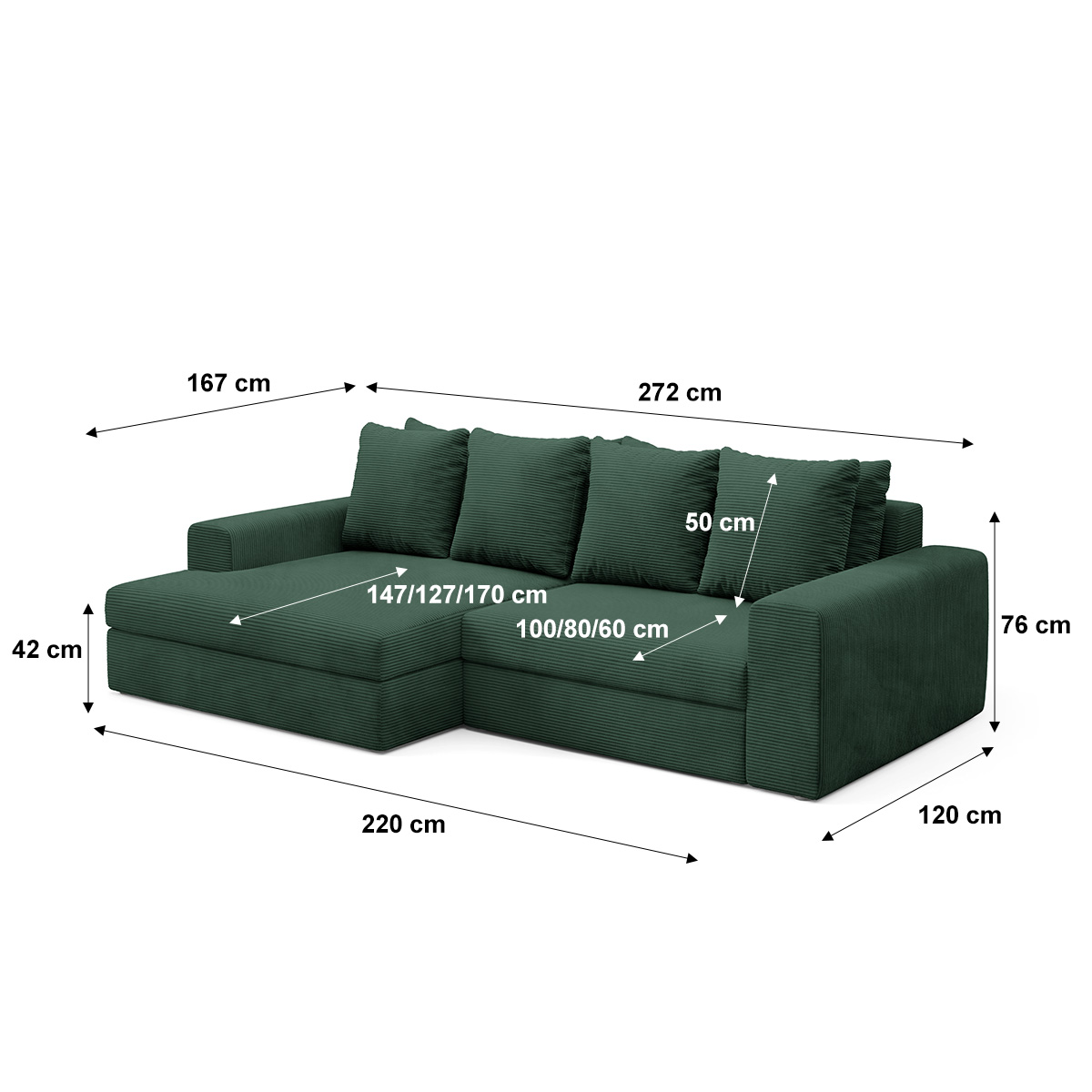 Petits-Meubles_Canapé_dangle_gauche_convertible_3_places_avec_coffre_Paola_Vert_sapin_6