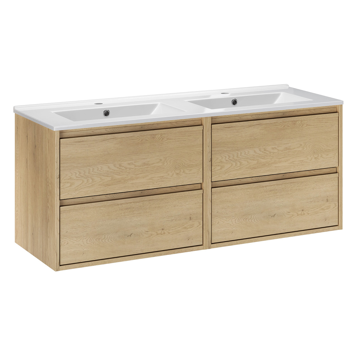 Meuble double vasque encastrée 120cm Edmé Bois